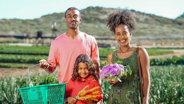 happy gardener harvesting vegetables