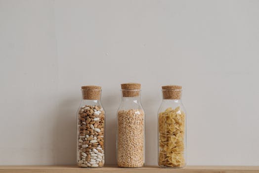 seed storage jars on a table